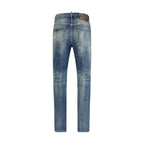 Blue Cotton Slim Fit Jeans