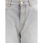 Gray Cotton Relaxed Fit Jeans