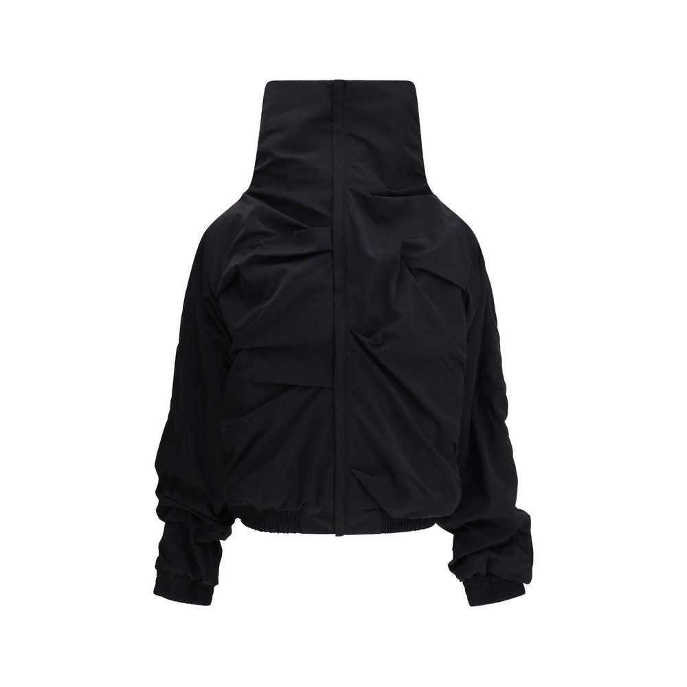 Black Polyamide Full-Length Jacket