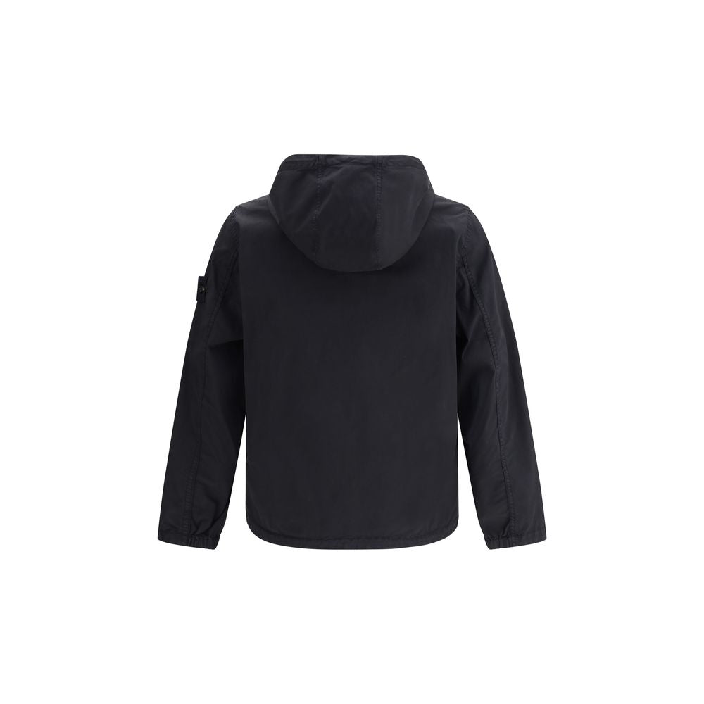 Black Cotton Shell Jacket