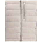 Beige Polyamide Full-Length Jacket