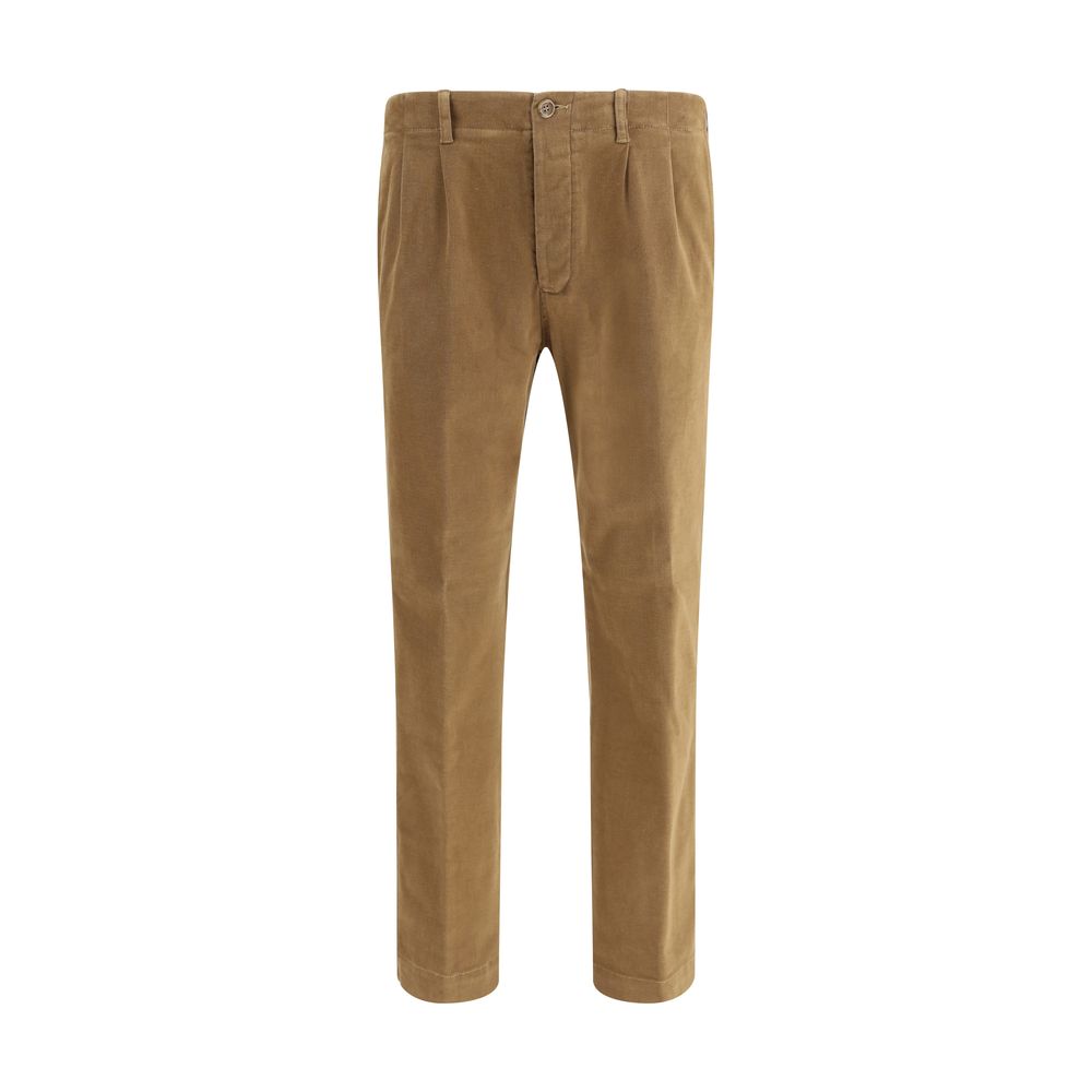 Brown Cotton Pants