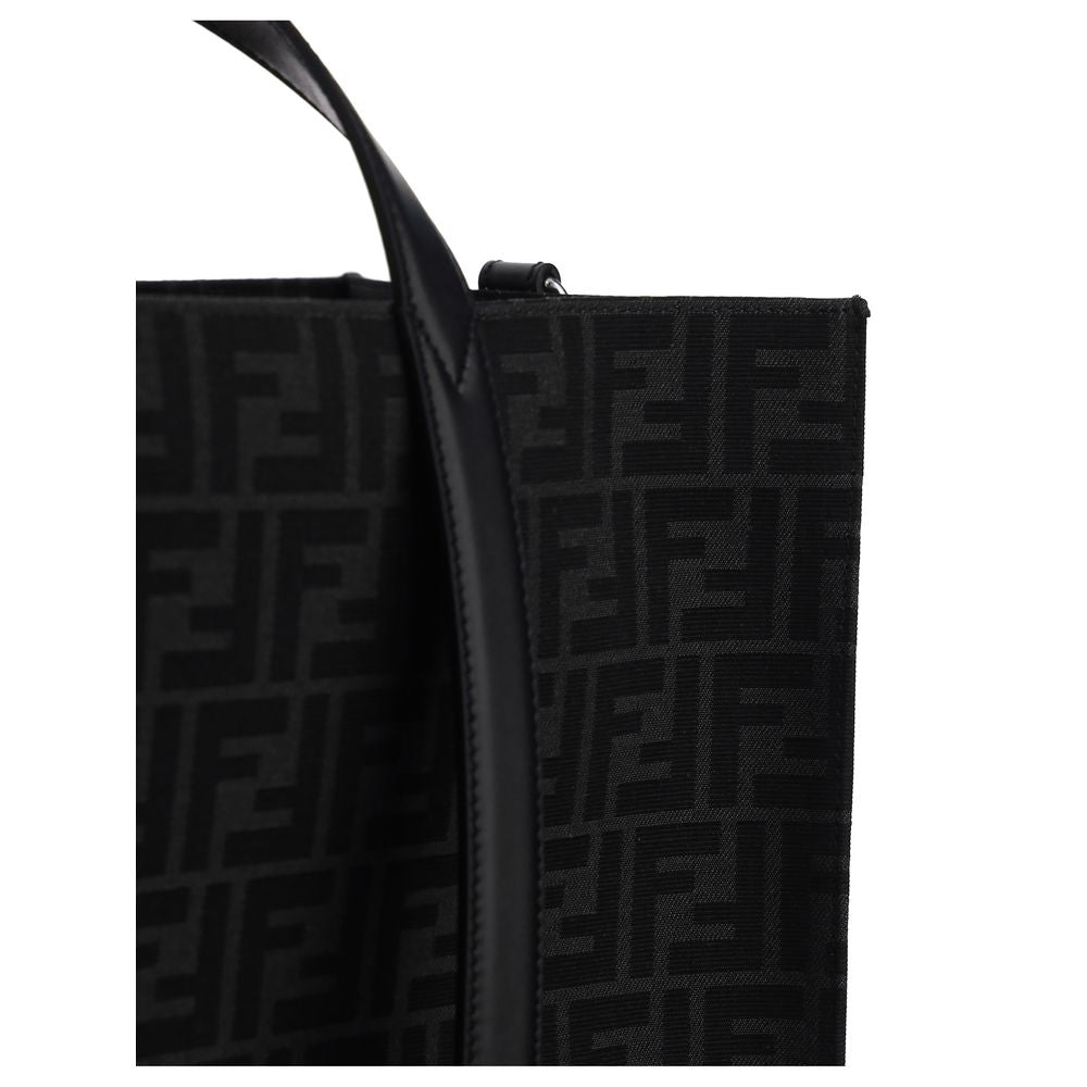 Black Polyester Shoulder Bag