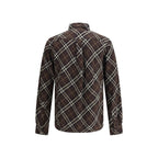 Brown Cotton Pattern Shirt