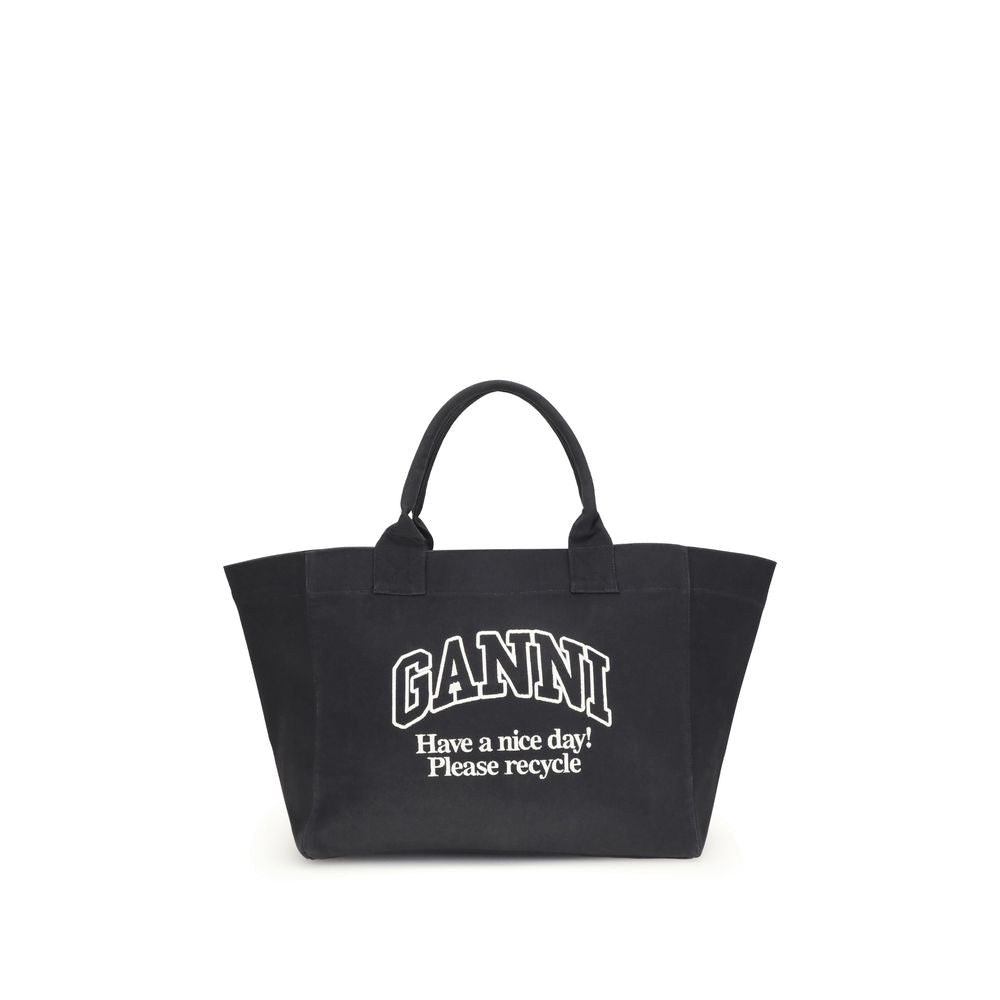 Black Cotton Shoulder Bag