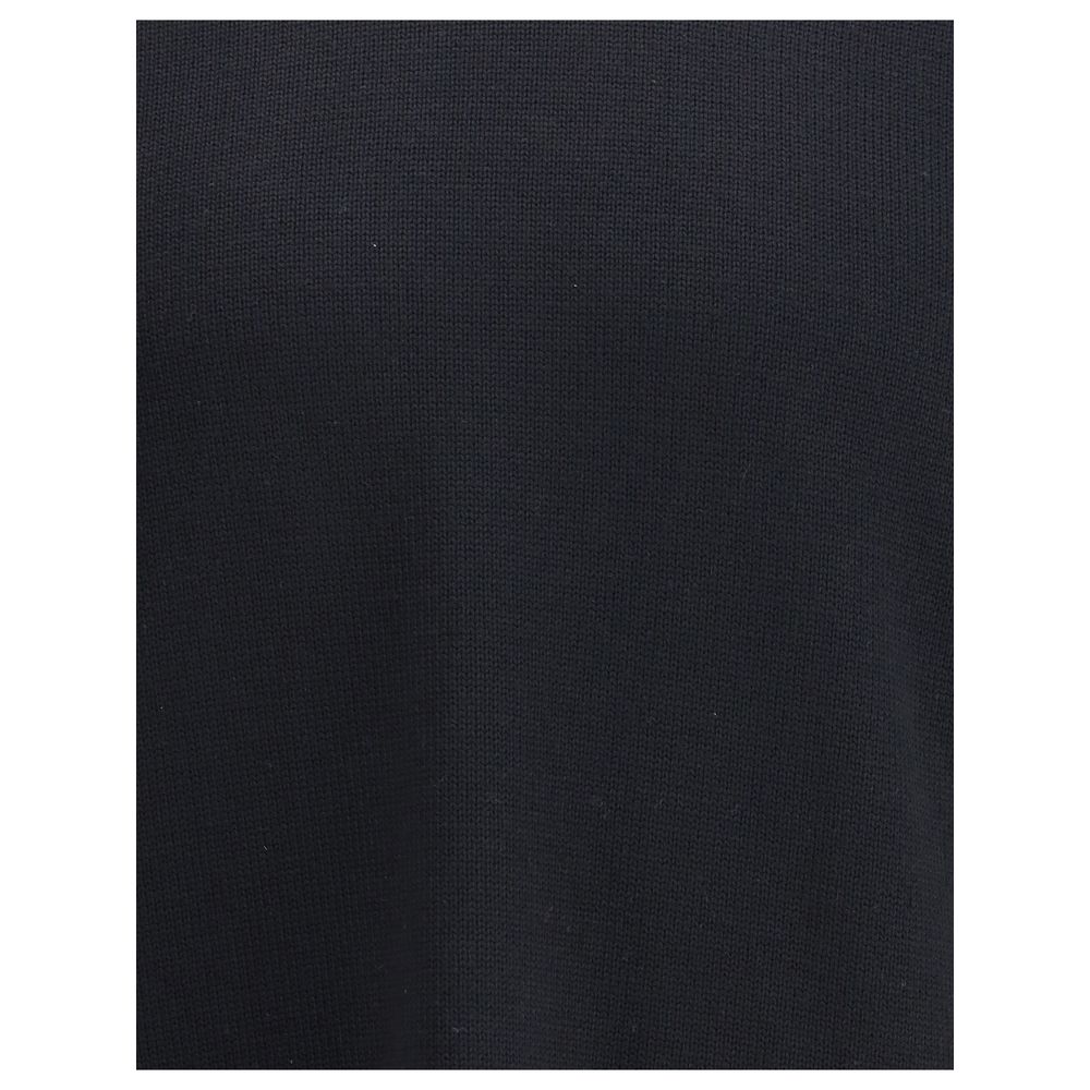 Black Merino Wool Sweatshirt