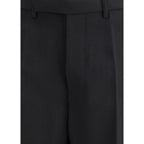 Black Fleece Wool Dress Pants