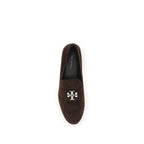 Brown Leather Slip-On Loafers