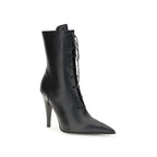 Black Calf Leather Bos Taurus Lace-Up Boots