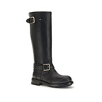 Black Calf Leather Bos Taurus Lace-Up Boots