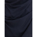 Blue Wool Casual Dress