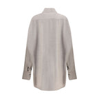 Gray Fleece Wool Dress Shirt