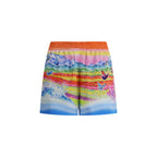 Multicolor Silk Bermuda Shorts
