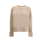 Beige Merino Wool Sweatshirt