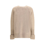 Beige Merino Wool Sweatshirt