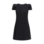 Black Wool Casual Dress