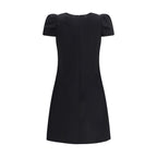 Black Wool Casual Dress