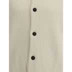 White Fleece Wool Cardigan