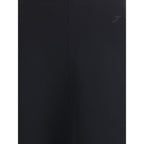 Black Cotton Midi Skirt