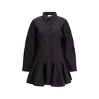 Black Cotton Casual Dress