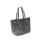 Gray Leather Shoulder Bag