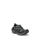 Black Polyethylene Athletic Sneakers