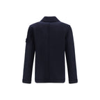 Blue Fleece Wool Coat