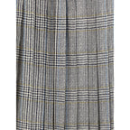 Multicolor Silk Midi Skirt