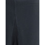 Black Cotton Casual Pants