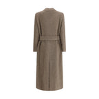 Beige Fleece Wool Coat