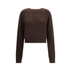 Brown Fleece Wool Cashmere Sweater