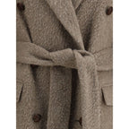Beige Fleece Wool Coat