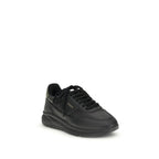 Black Leather Athletic Sneakers