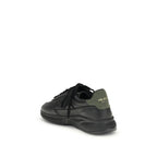Black Leather Athletic Sneakers