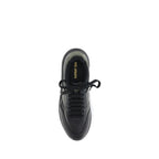 Black Leather Athletic Sneakers