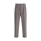 Green Fleece Wool Dress Pants