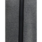 Gray Polyester Full-Length Jacket