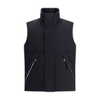 Black Polyamide Sleveless Jacket