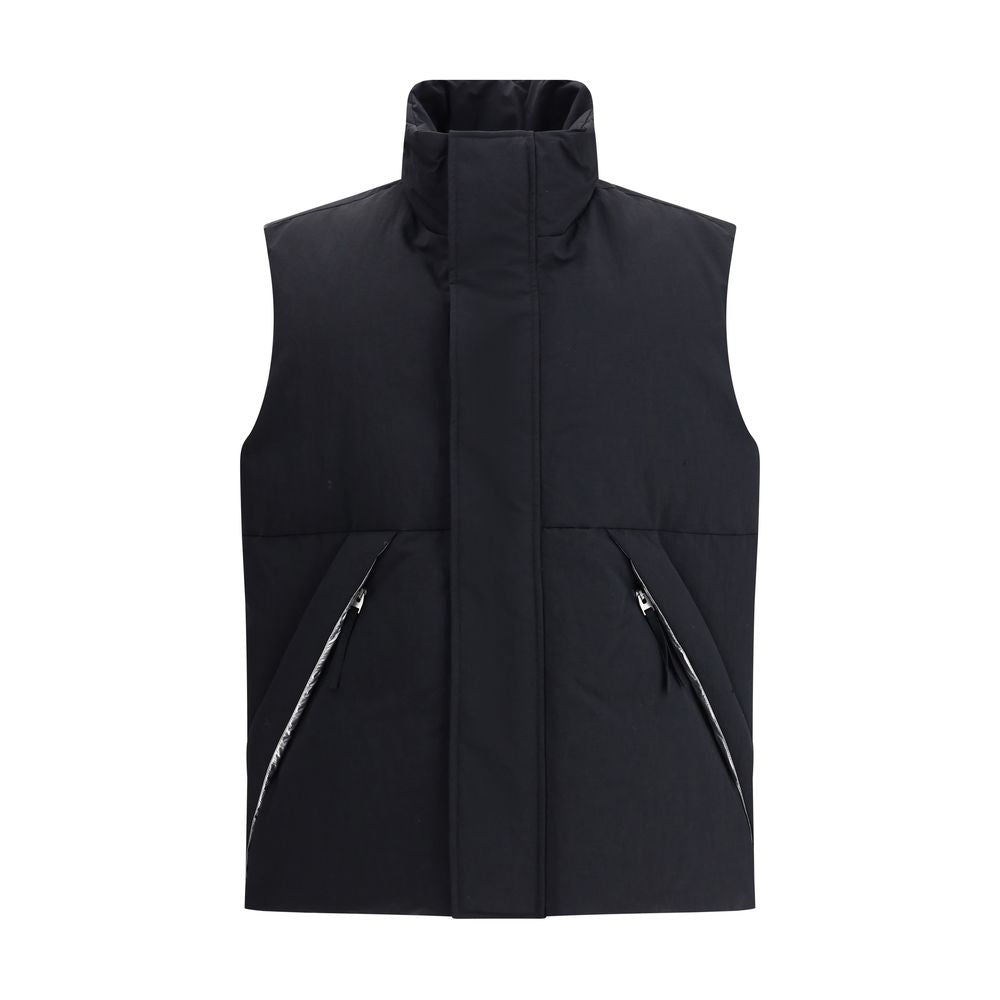 Black Polyamide Sleveless Jacket