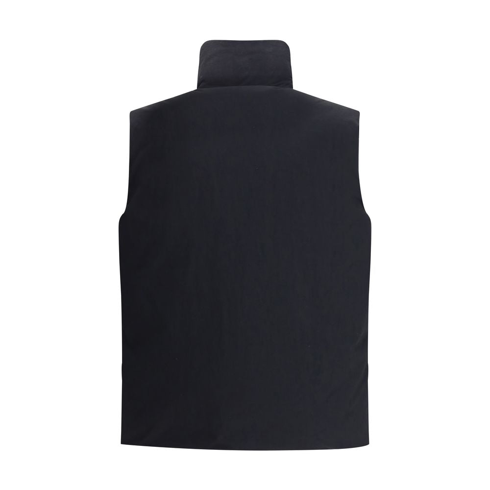 Black Polyamide Sleveless Jacket