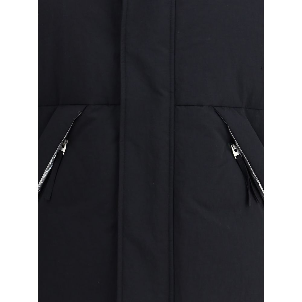 Black Polyamide Sleveless Jacket