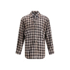 Brown Cotton Pattern Shirt