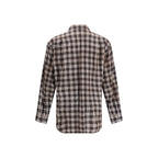 Brown Cotton Pattern Shirt