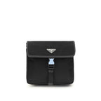Black Recycled Polyamide Shoulder Bag
