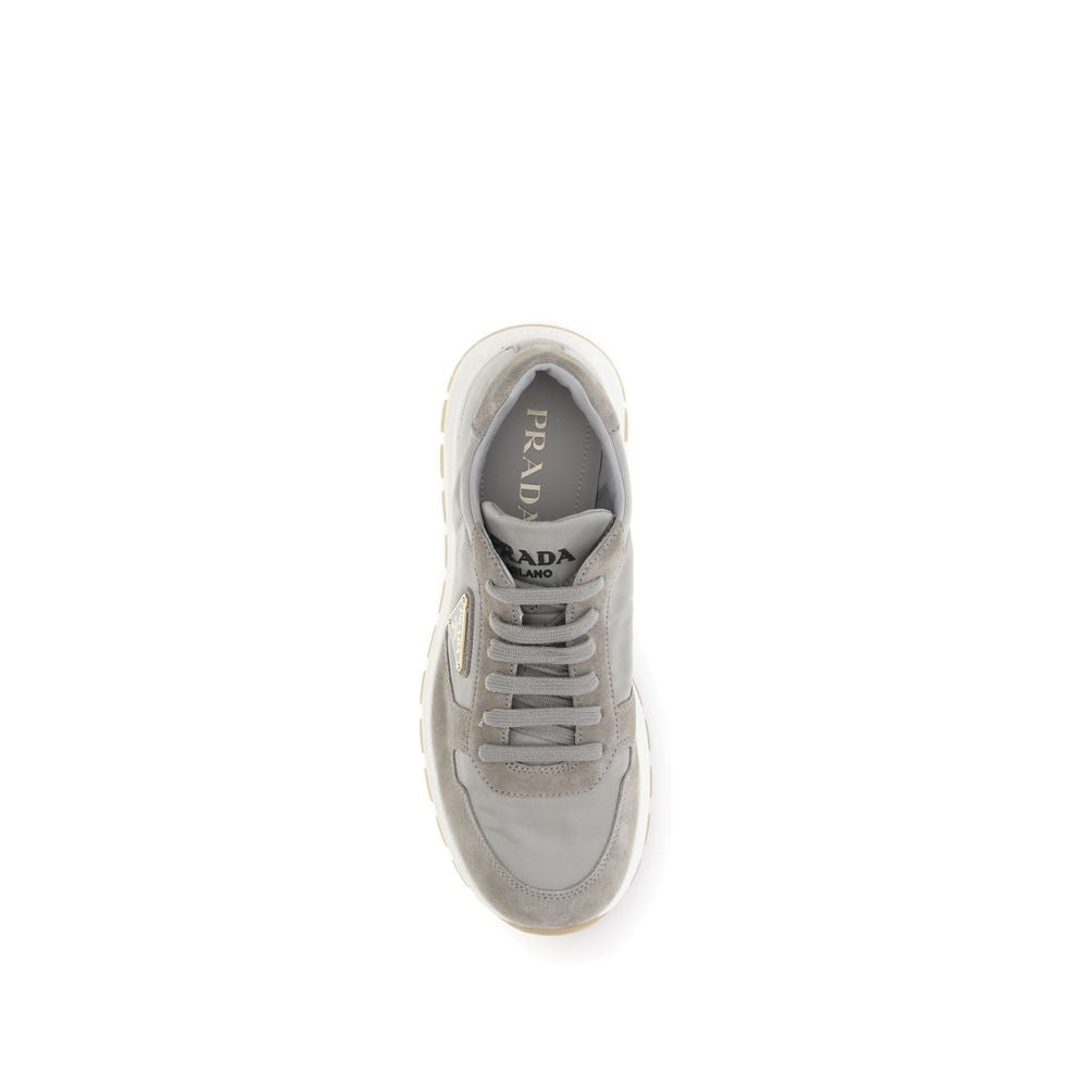 Gray Recycled Polyamide Athletic Sneakers