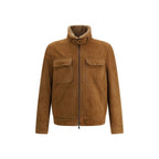 Brown Leather Shell Jacket