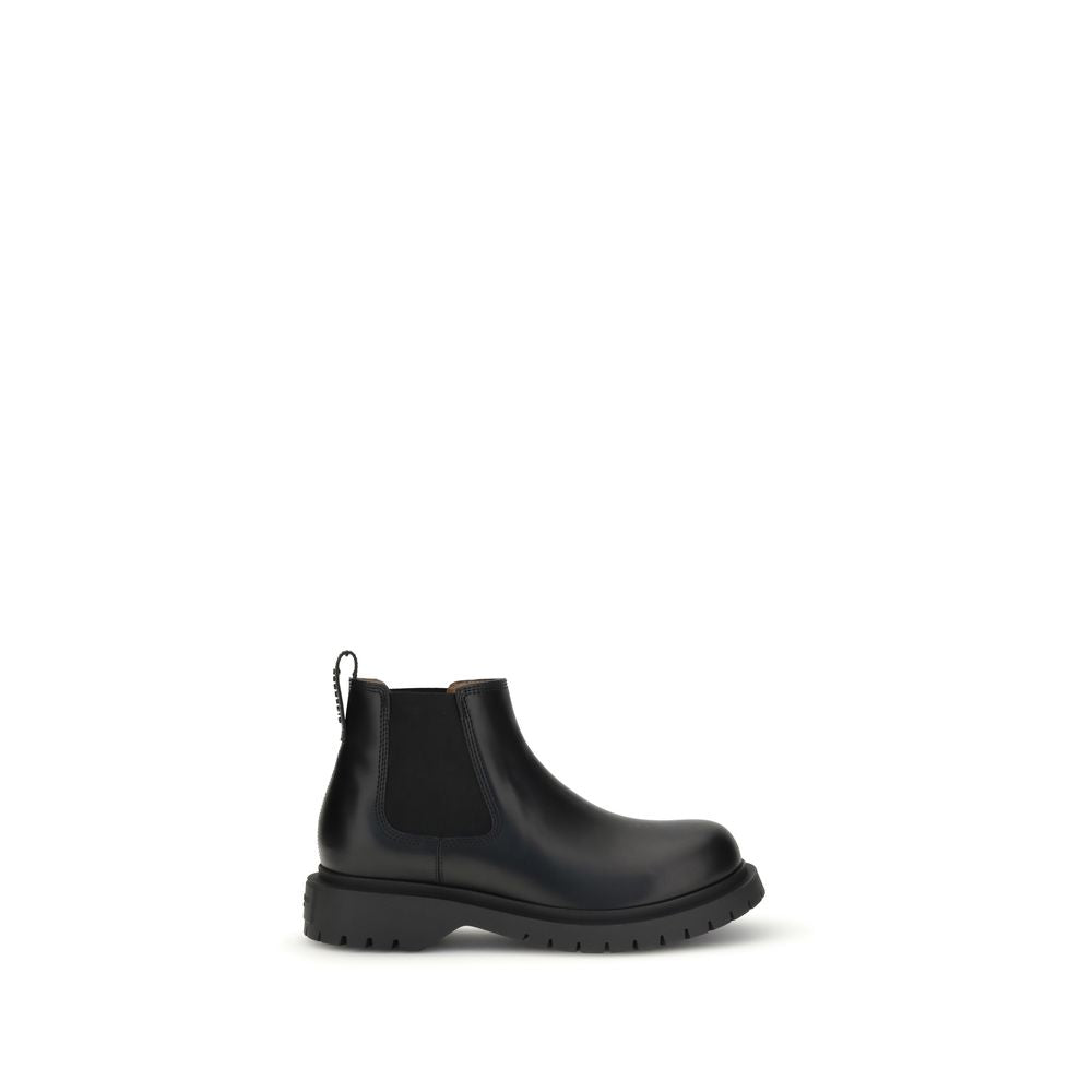 Black Bull Skin Chelsea Boots