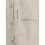 Cream Raccoon Fur Sleveless Jacket