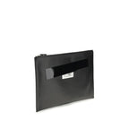 Black Calf Leather Bos Taurus Clutch Bag