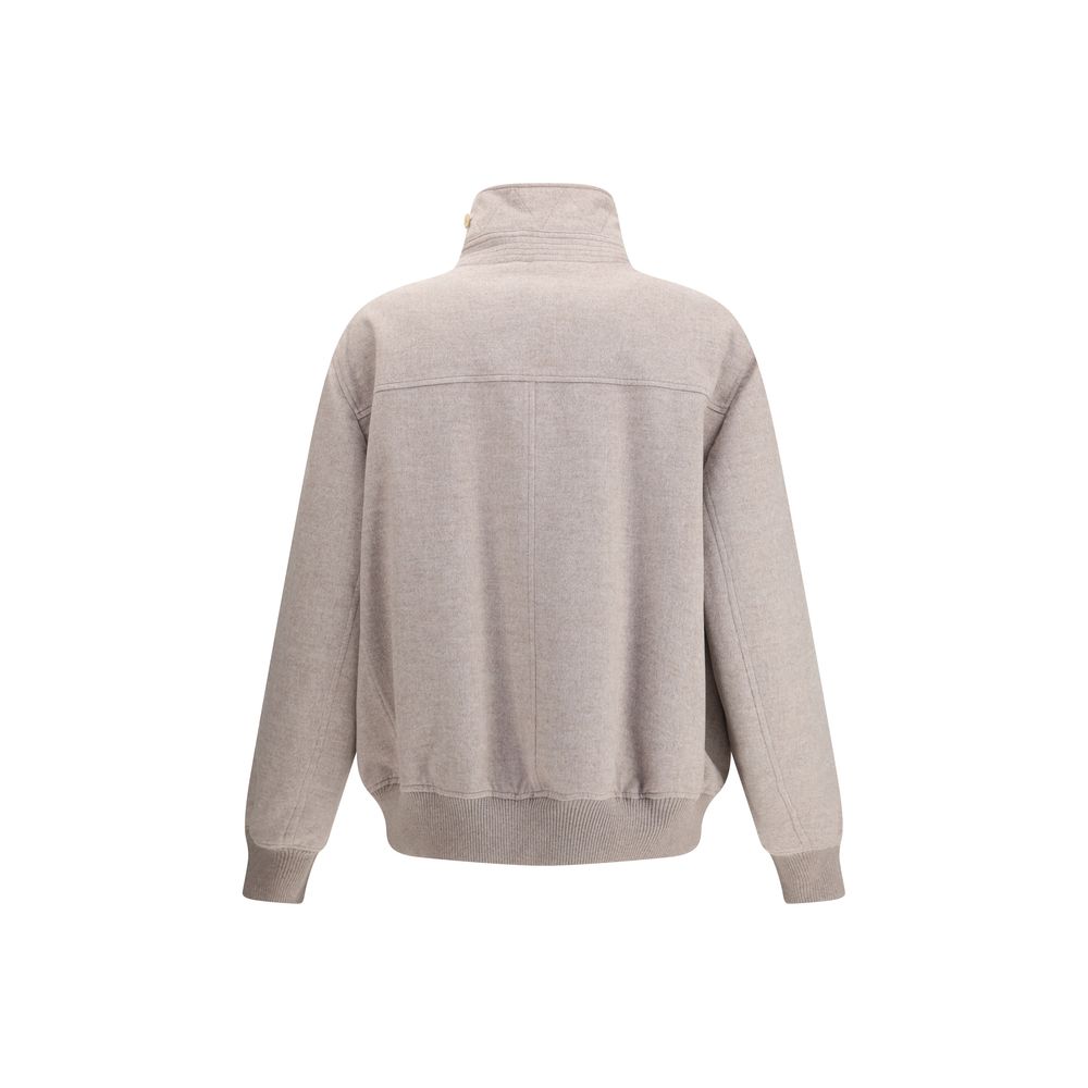 Beige Cashmere Bomber